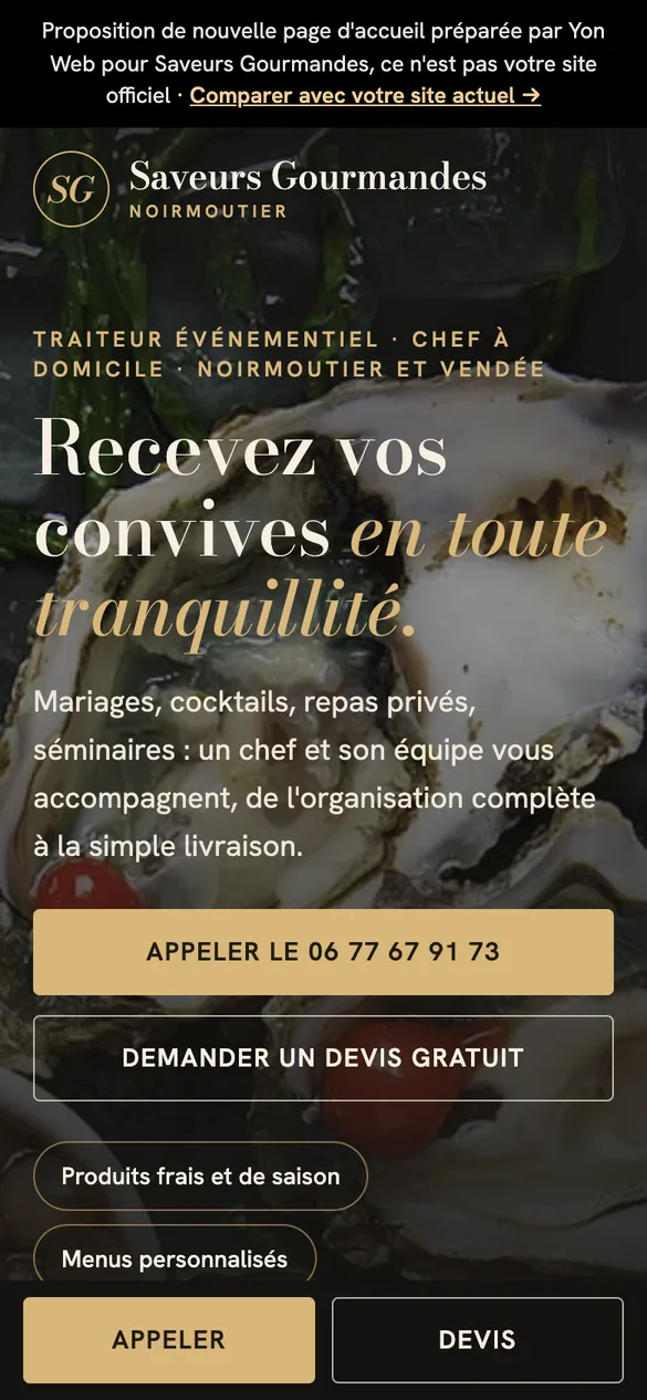 Capture mobile de la proposition